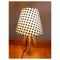 Puantiyeli Abajur Siyah Puantiyeli Abajur Siyah