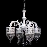 Salkım Taşlı Beyaz Avize 